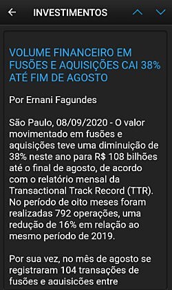 Volume financeiro em Fuses e Aquisies cai 38% at fim de agosto